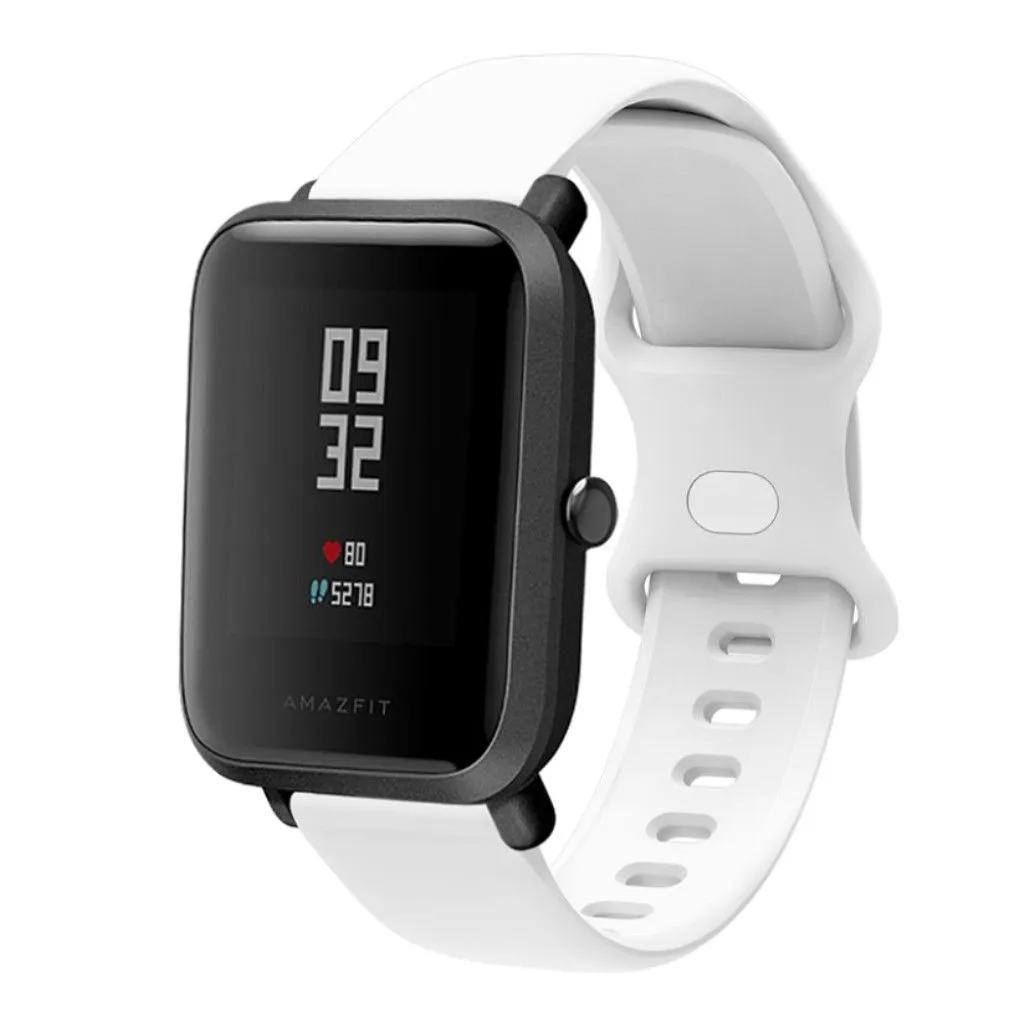 22mm Universal comfortable silicone watch strap - White