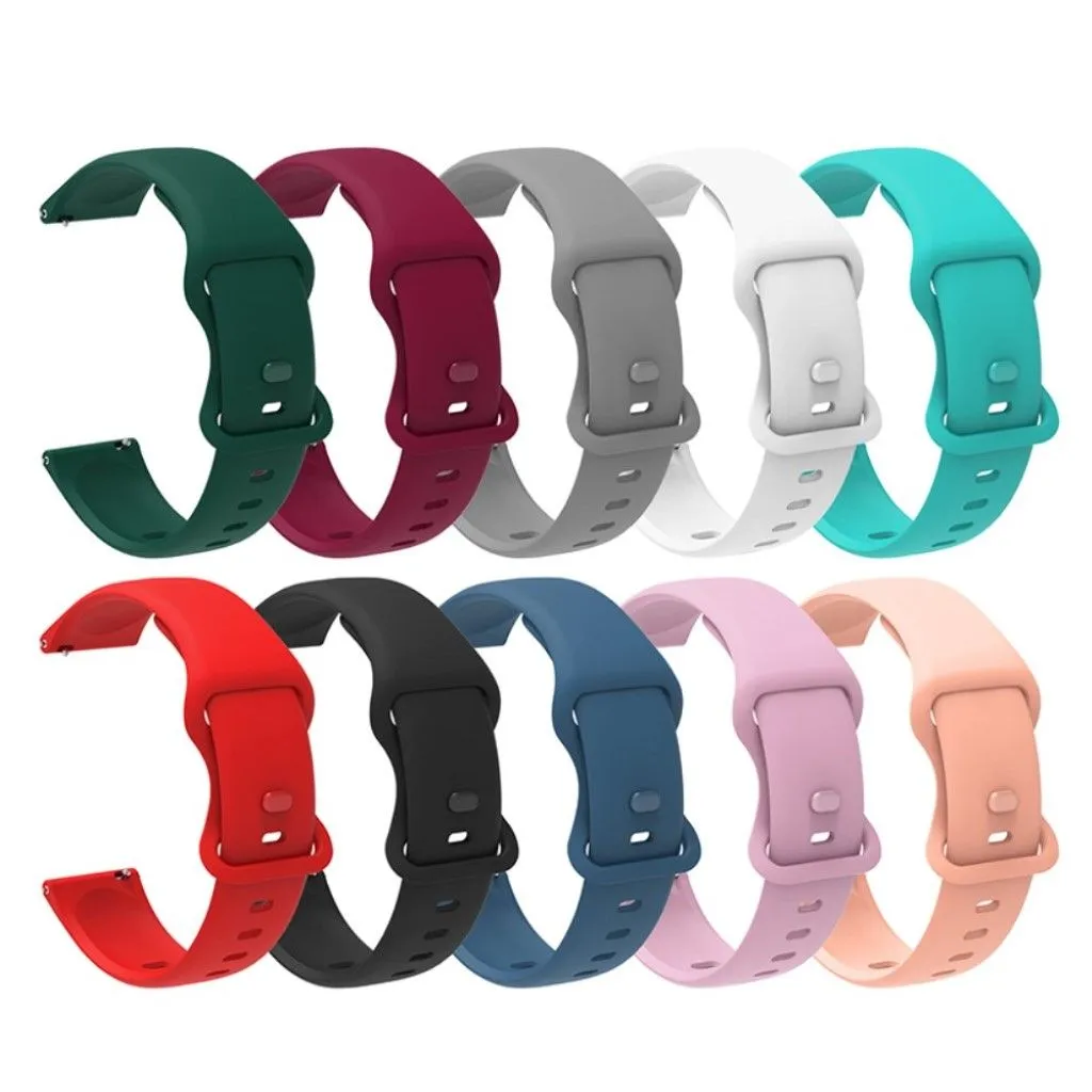 22mm Universal comfortable silicone watch strap - White