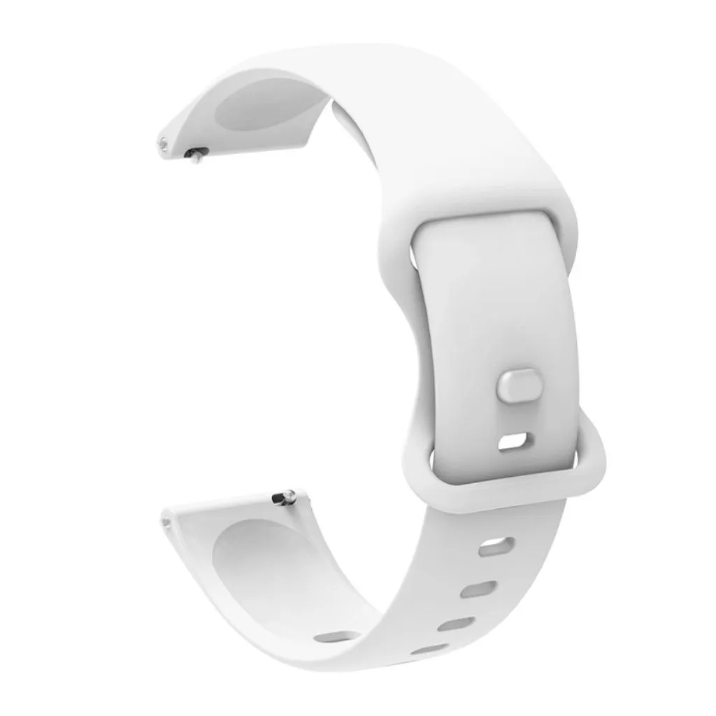 22mm Universal comfortable silicone watch strap - White