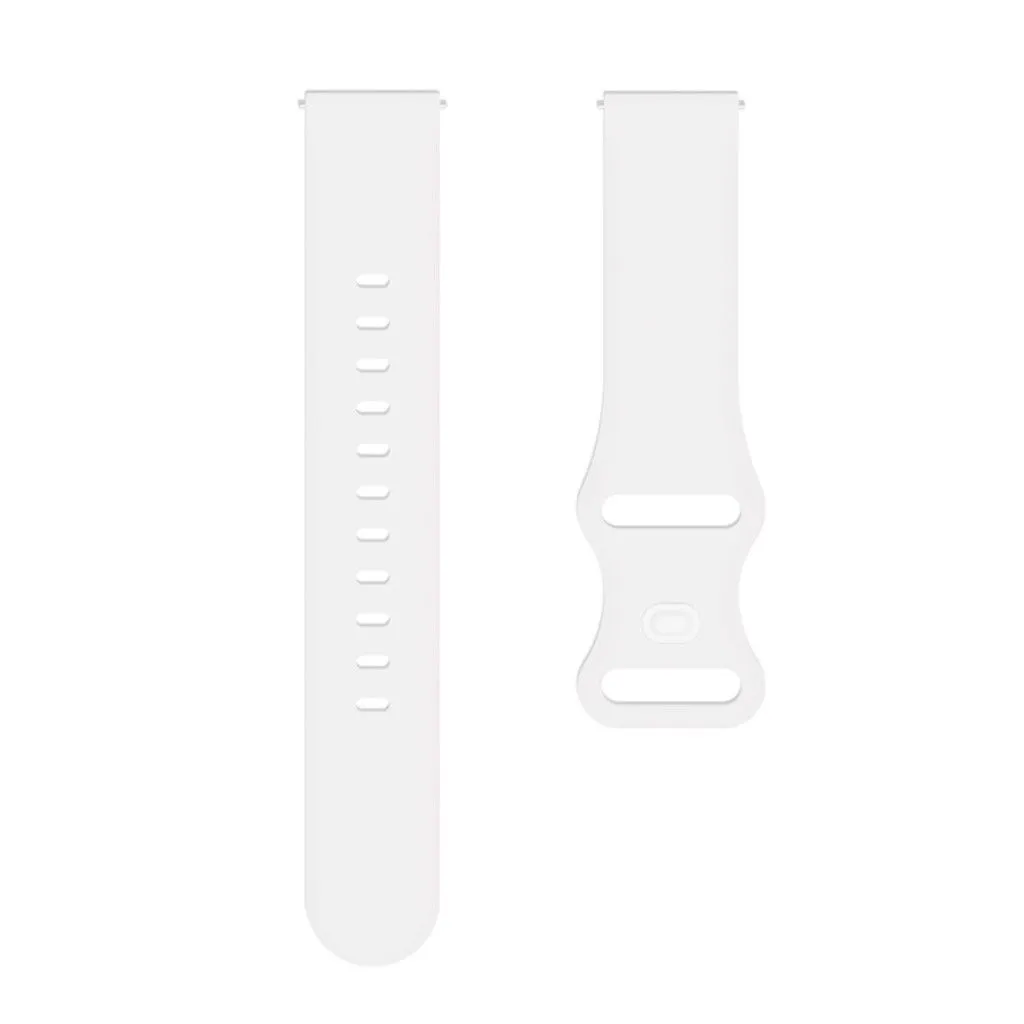 22mm Universal comfortable silicone watch strap - White
