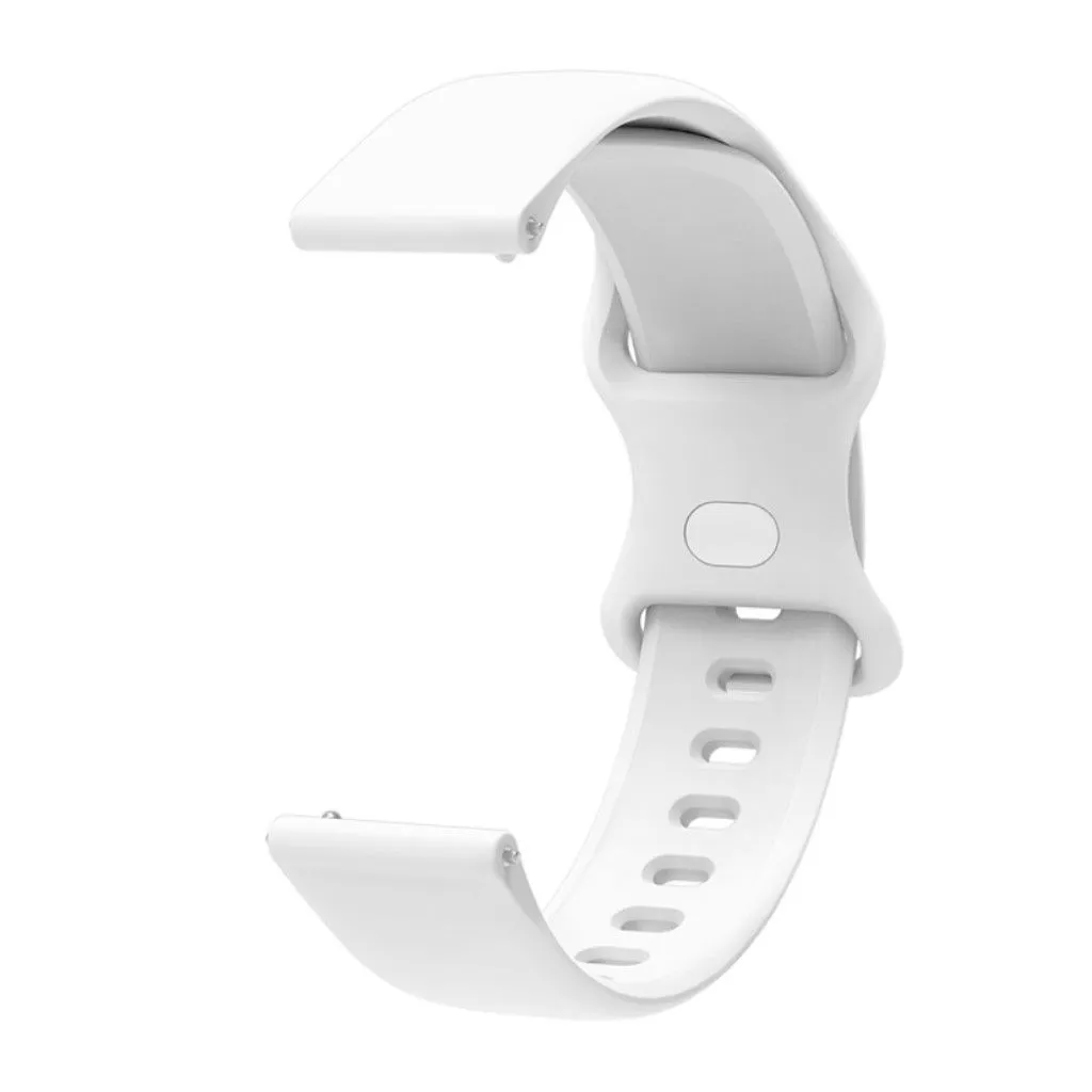22mm Universal comfortable silicone watch strap - White