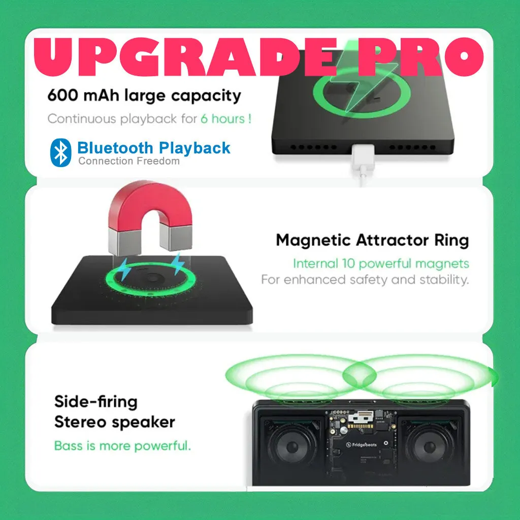 £3.99 UPGRADE TO 4.0 PRO FridgeBeats - Bluetooth 5.4 & Stereo Sound LIMITED TIME OFFER ONLY