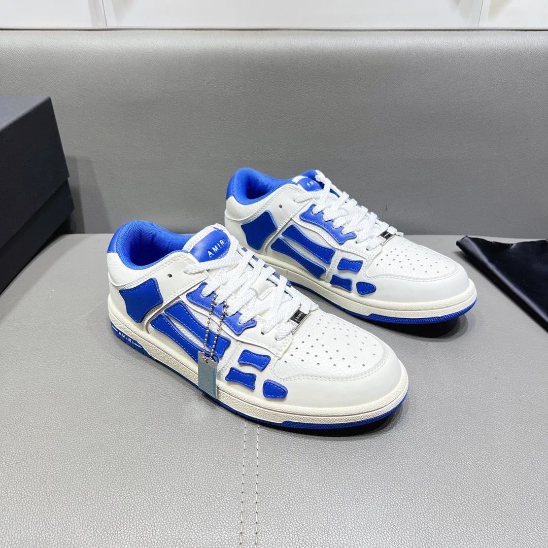 AMR Skel Top Low Blue and White Sneakers-156
