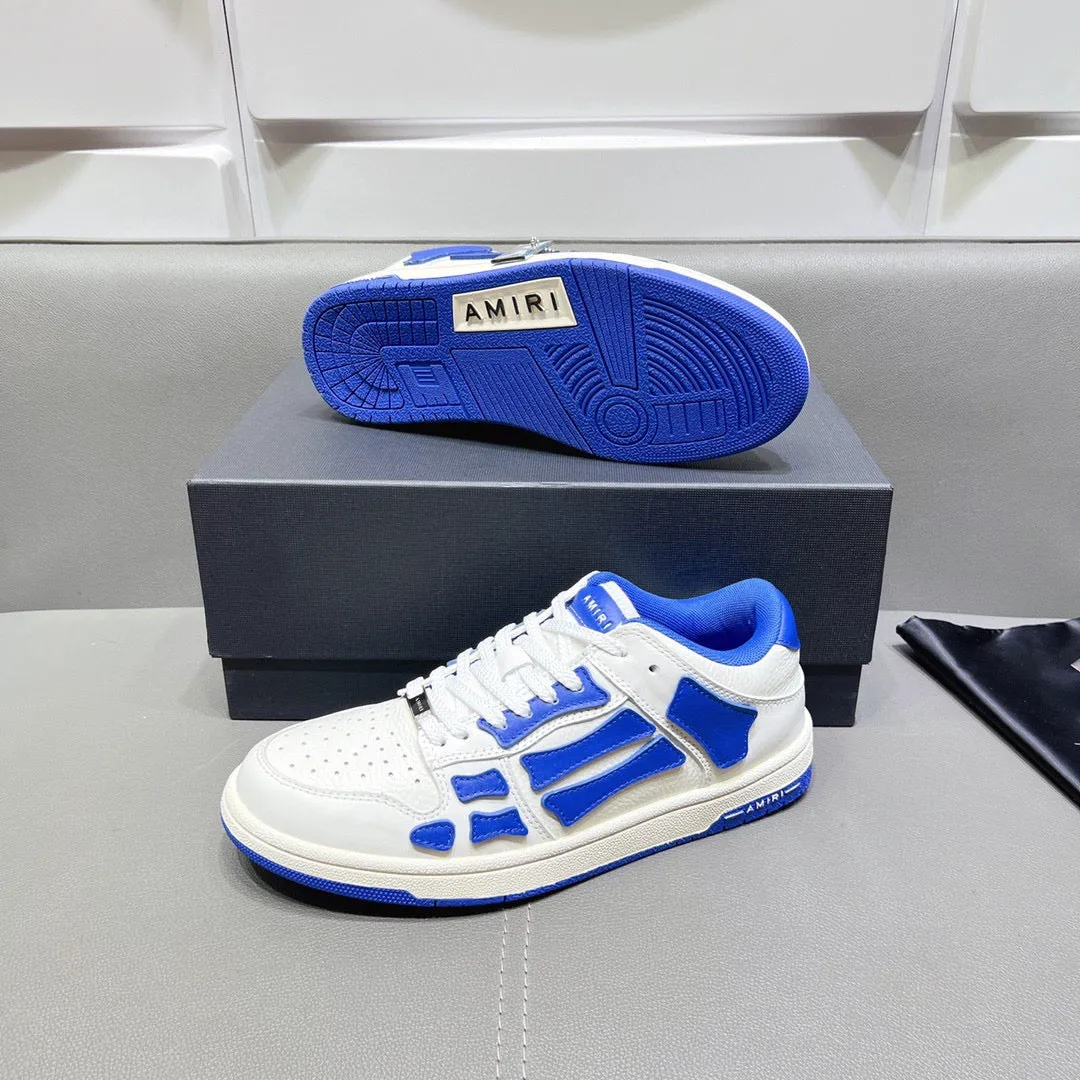 AMR Skel Top Low Blue and White Sneakers-156
