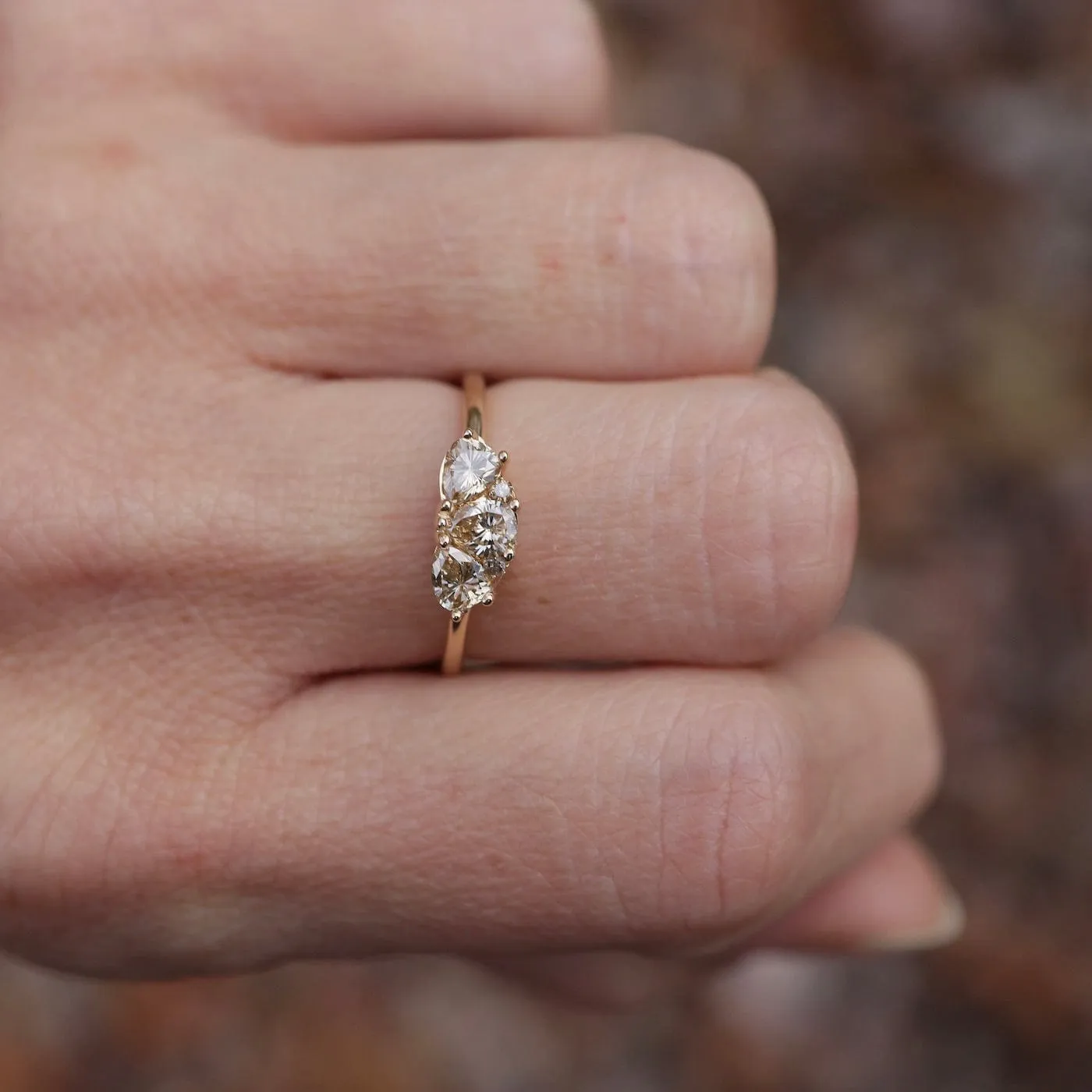 Champagne CZ Ava Ring