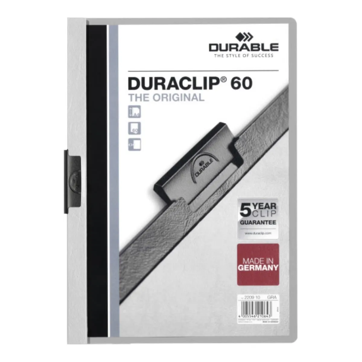 Durable Duraclip 60, A4, Grey