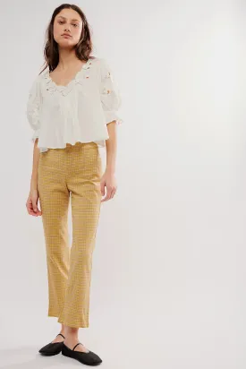 In My Feelings Slim Crop - Yellow Combo