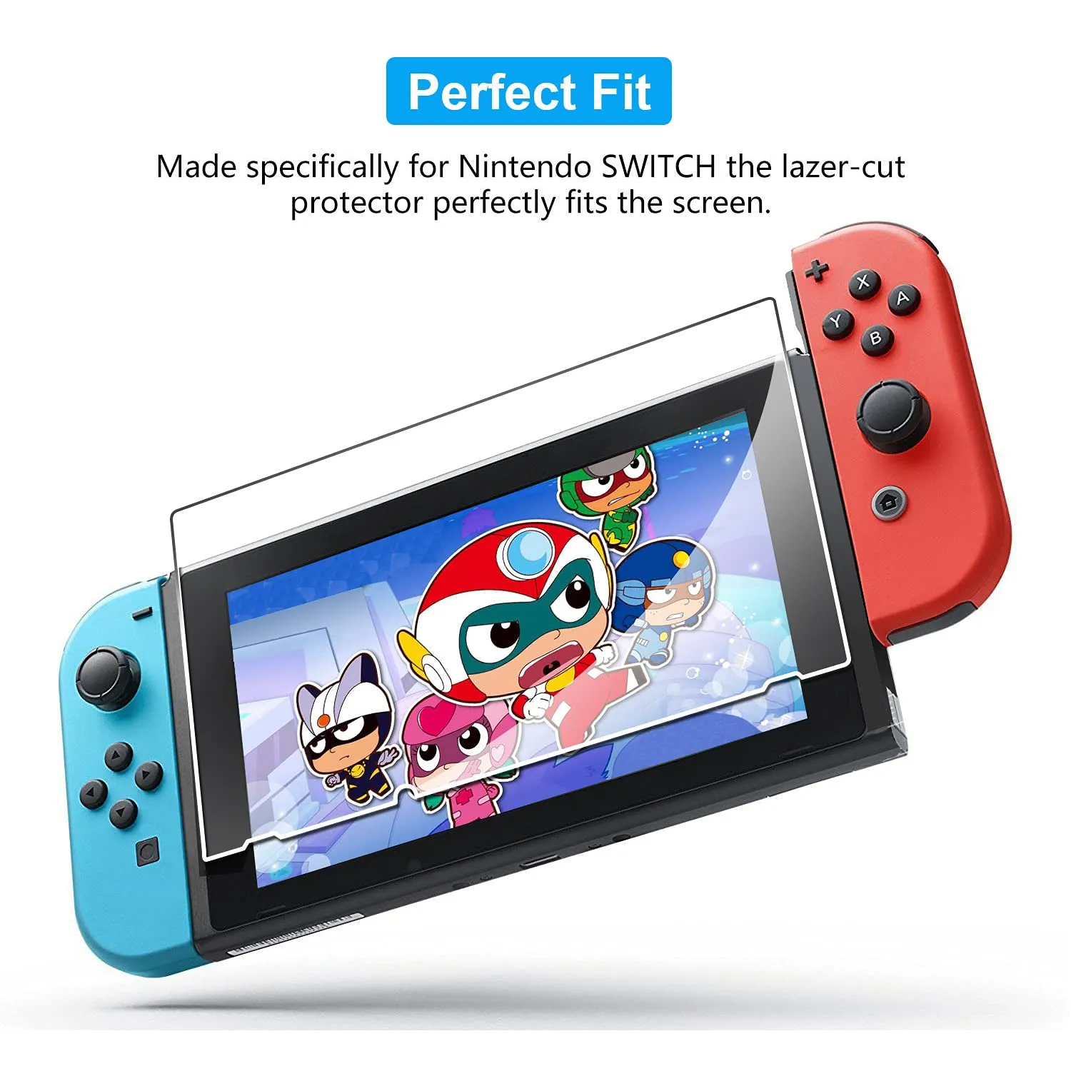 ivoler [3 Pack] Screen Protector Tempered Glass for Nintendo Switch, iVoler Transparent HD Clear Anti-Scratch Screen Protector Compatible Nintendo Switch