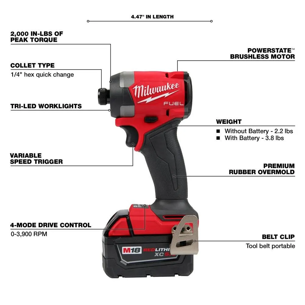 Milwaukee 2953-22 M18 Fuel Impact Driver Kit