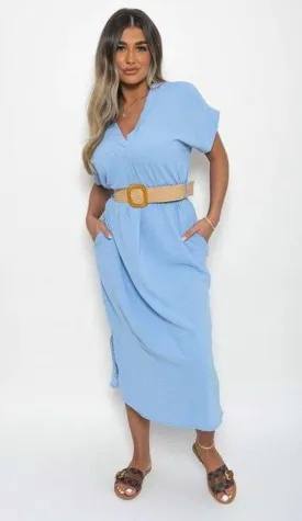 Naples vneck midi dress