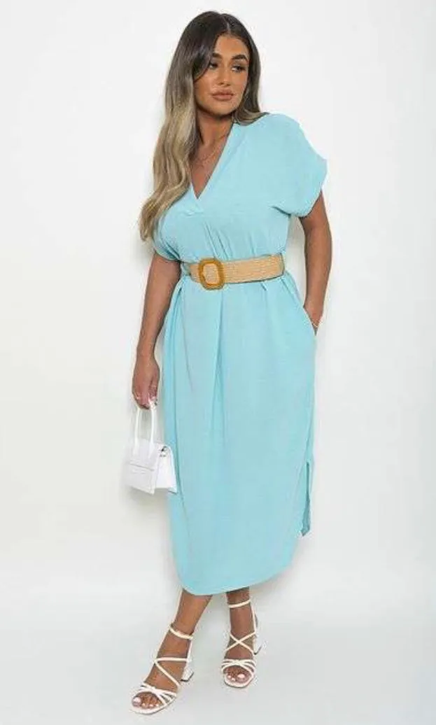 Naples vneck midi dress