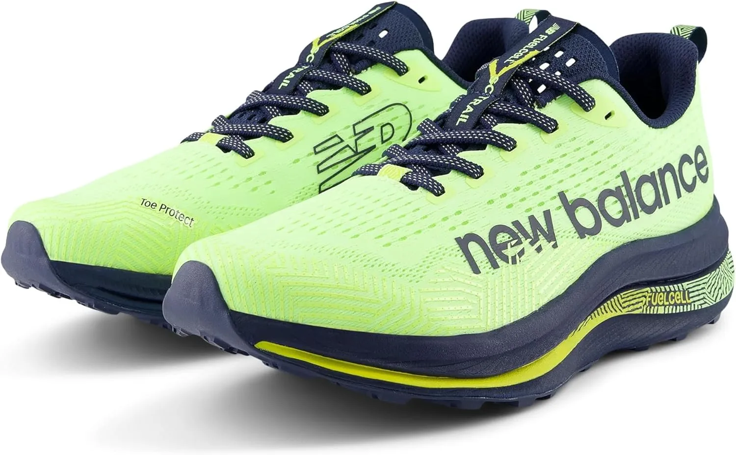 New Balance TECHNICAL_SPORT_SHOE New Balance FuelCell SuperComp Trail Bleached Lime Glo/Nb Navy 8 D (M)