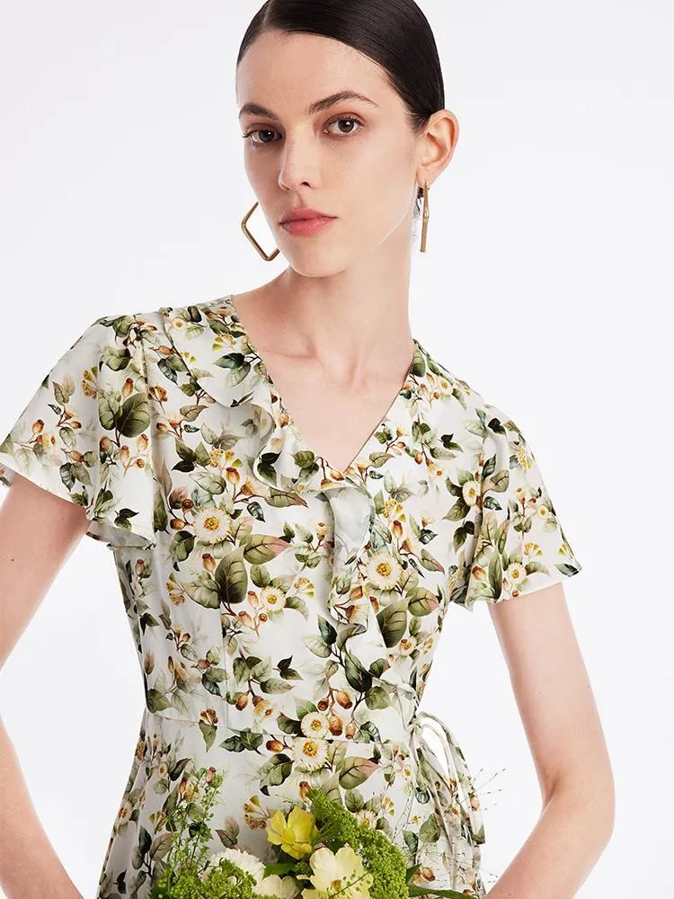One-piece Floral Tea Break Mini Dress