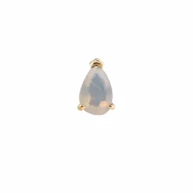 Opal Mini Claw Set Pear Gemstone Stud