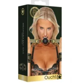 Ouch! Breathable Ball Gag - Army Theme