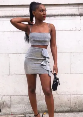 Ruffle Glitter Co Ord