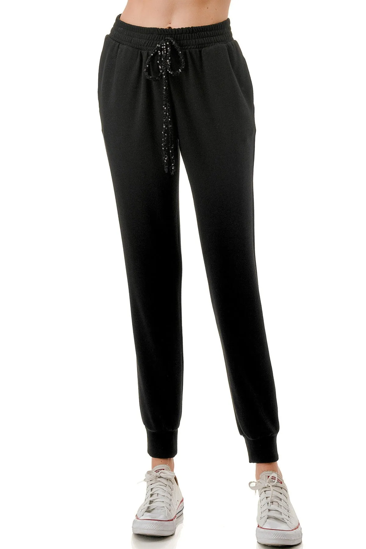 Sequin Tie Jogger