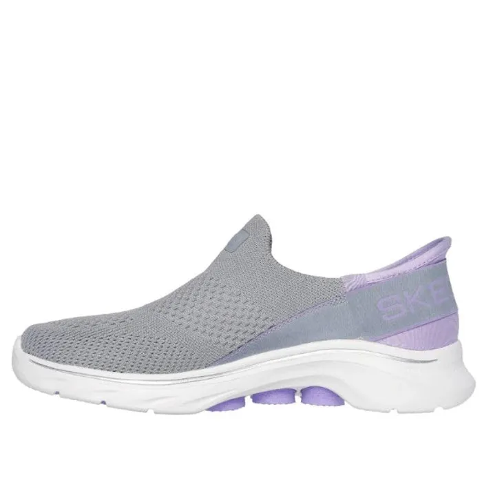 Skechers Womens Slip Ins Go Walk 7 Mia  Grey Lavender