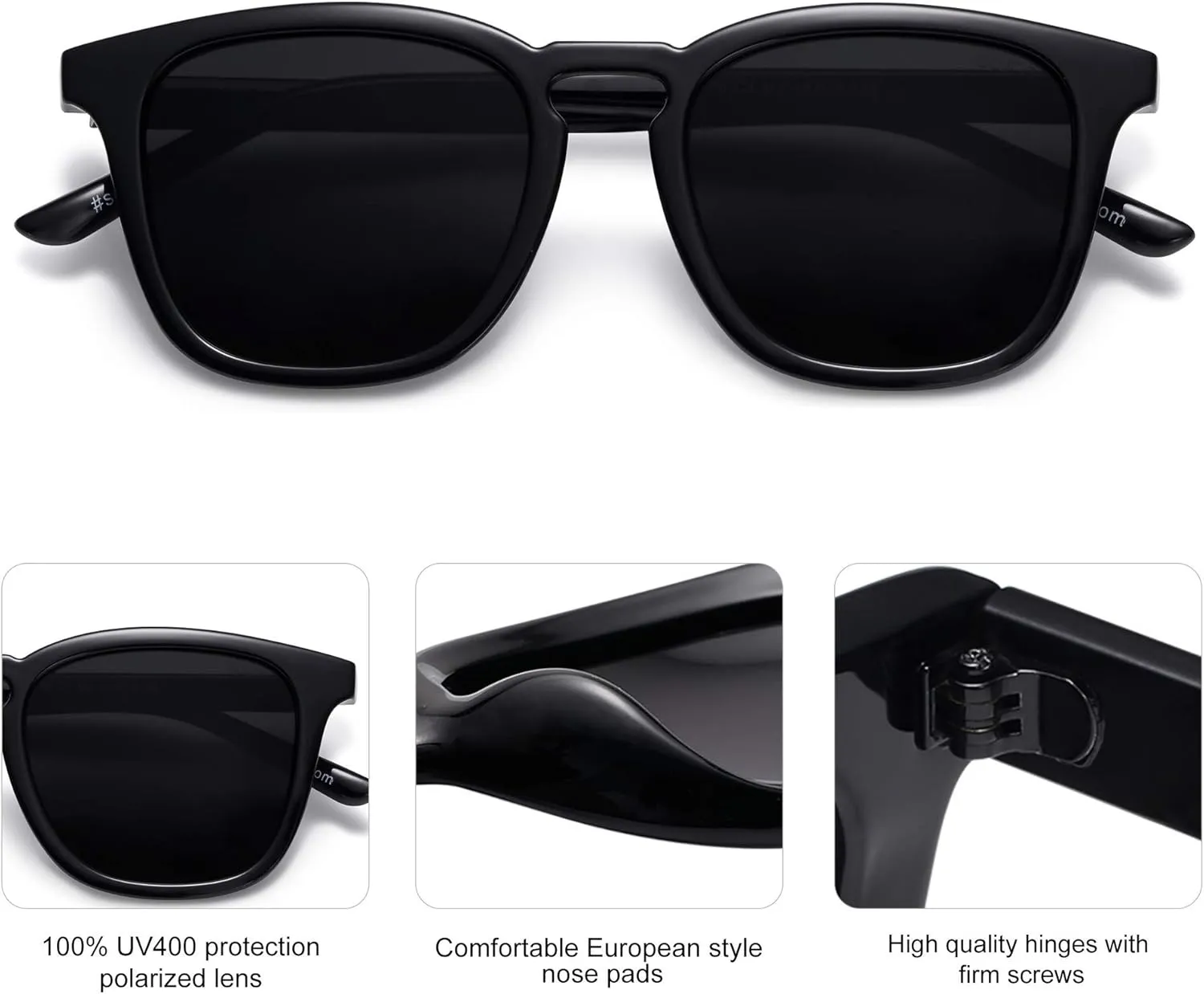 SOJOS Polarized Sunglasses for Women Men Classic Large Vintage Style Shades